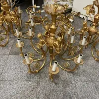 فروش وخریدار لوستر و آینه شمعدون برنزی و آبکاری