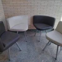 4 عدد صندلی چرم درجه یک