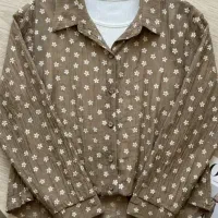 شومیز شیشه ای گل بابونه همراه با تاپ