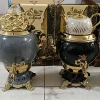 سماور و قوری سه کاره طرح سنگ بدون کوره آکبند