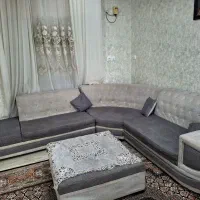 مبل طرح ال در حد نو به همراه جلو مبل