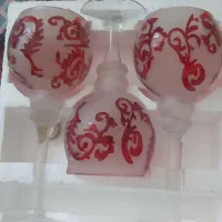 شمعدانی ۳تایی ...کریستال بلند توپی