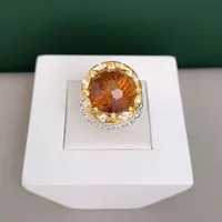 انگشتر سیترین طبیعی دستساز|جواهرات|تهران, زنجان|دیوار