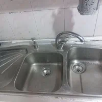 سینک ظرف شویی استیل کارکرده و سالم
