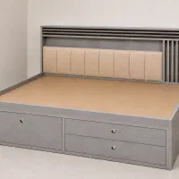 تخت خواب تمام mdfضدخش مدرن کشودار طرح سنگ