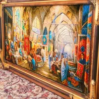تابلو فرش دستباف شاهکار بازار کاشان ۱۸۰ × ۱۱۰ برند