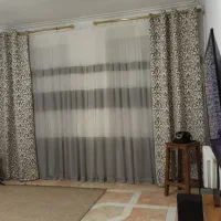 پرده پذیرایی بسیار تمیزدرحدنو عرض3/70