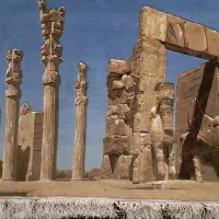 تابلوفرش دستافت/تابلو فرش تخت جمشید مارک مرتضوی