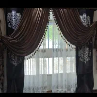 پرده قهوه ایی