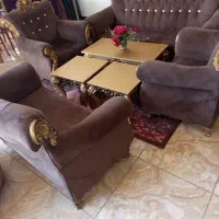 مبل ۷ نفره با سه تا میز جلو مبلی