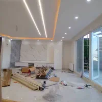نقاشی کناف  فلت باکس نور مخفی  گچ سقف بدنه