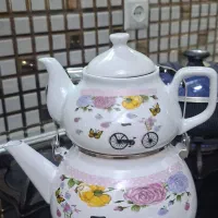 کتری لعابی و قوری چینی برند راسا نو و آکبند