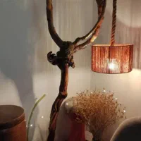 گلدان و اباژور های چوبی روستیک