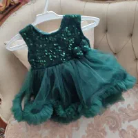 لباس عروسکی سبزرنگ مناسب 1تا2سال