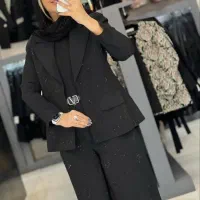 کت و شلوار نگینی مزونی گوچی