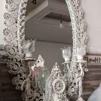 آینه و شمعدان در حد نو