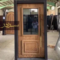 درب ضد سرقت بلوط ،نرده شیشه ای، استیل کد k037