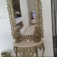 آینه کنسول برنزی لوستر دیوارکوب برنز