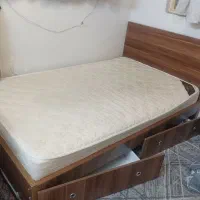 تختخواب عرض ۱۲۰ کشودار .نو