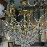 لوستر ۸ شاخه برنجی