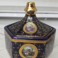 باقلوا خوری سورمه ای طلا کوب طرح لیلی و مجنون