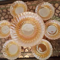 ظروف دیس بشقاب بارفتن چینی سورمه ای قدیمی دکوری