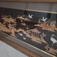 تابلو چوبی خارجی کار دست با چوب بامبو