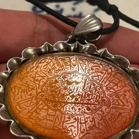 گردنی عقیق نقره استاد اذری بزرگ