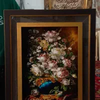 تابلو فرش دستبافت گلدان ۶۵×۹۰ رج ۵۰