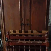 کمد و تخت قدیمی چوبی