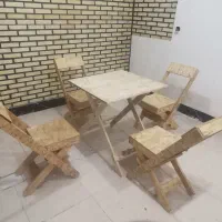 میز و صندلی تاشو چوبی