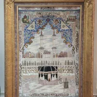 تابلو فرش خاص، خانه خدا، گل و چله ابریشم