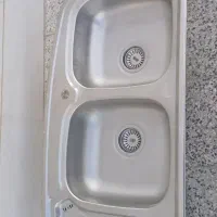 سینک ۲ قلو ۱ متری استیل البرز در حد نو