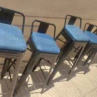 صندلی بار فلزی با تشک