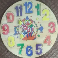 15عددساعت پازلی چوبی،آموزشی