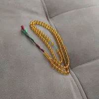تسبیح سندلوس اصل کهنه زرد رنگ کم یاب ۱۰۱ تای