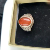 انگشتر مردانه با عقیق یمنی