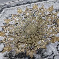 جا میوه ای برنز بزرگ وجا جا جاقو چنگال
