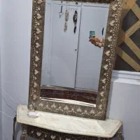 آینه و شمعدان برنز ی
