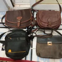 ۴عدد کیف دستی چرمی چرم طبیعی کت بنددار سالم