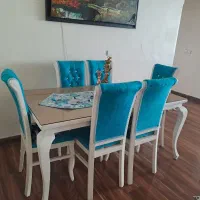 میزناهارخوری جنس چوب شش‌ نفره