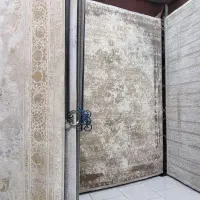 فرش کرم طلاکوب کرم سبز ، سفید طلاکوب نسکافه ای سبز