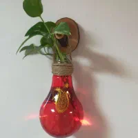 گلدان شیشه ای  لامپی سایز 30 سانتی