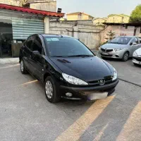 پژو۲۰۶ ۱۳۹۶ مشکی‌متالیک تیپ۵ درجه‌یک بدون‌رنگ