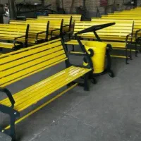 ست نیمکت و سطل زرد