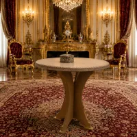 میز گرد عکس  جنسش چوبی  شیک
