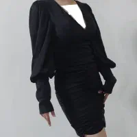لباس مشکی کوتاه مجلسی پوشیده نشده