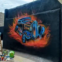 دیوارنویسی و نقاشی دیواری حرفه ای معلم