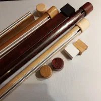 ریل پرده مینیمال چوبی گرد مربع