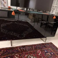 کنسول مدرن پولیش و اینه های تمام استیل